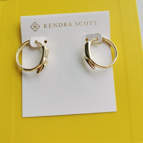 Kendra Scott Jewelry - Kendra Scott Bolt Gold Huggie Earrings New